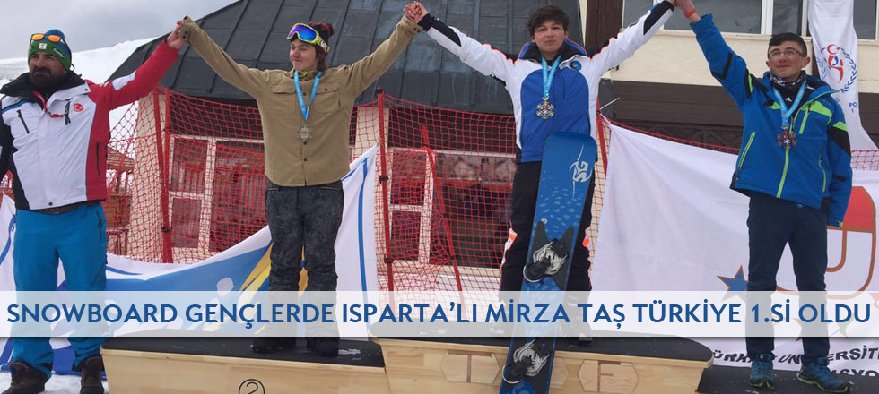 Snowboard Gençlerde Isparta’lı Mirza Taş Türkiye 1.Si Oldu