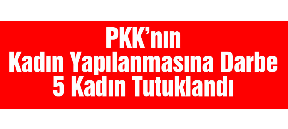 PKK'nın Kadın Yapılanmasına Darbe
