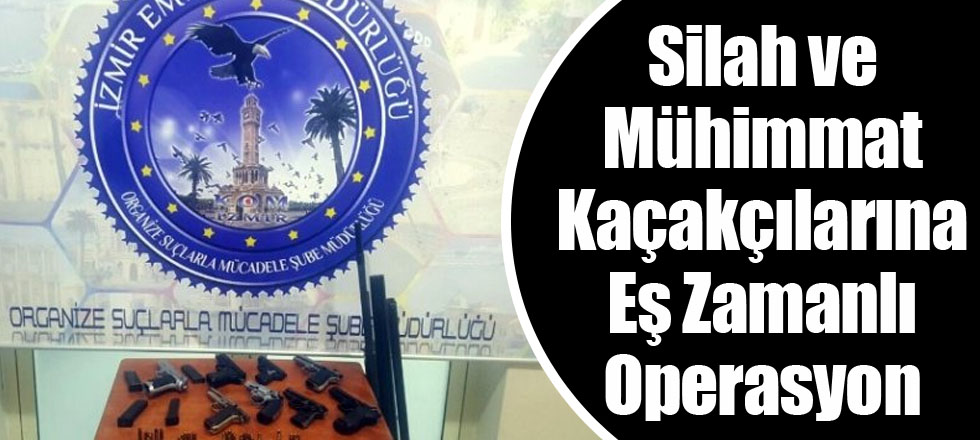 Silah ve Mühimmat Kaçakçılarına Eş Zamanlı Operasyon