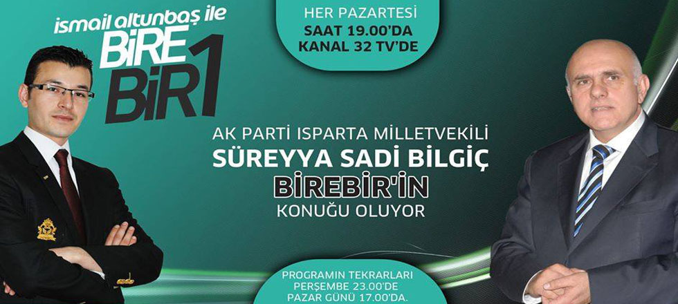 Birebir'in Bu Haftaki Konuğu Süreyya Sadi Bilgiç