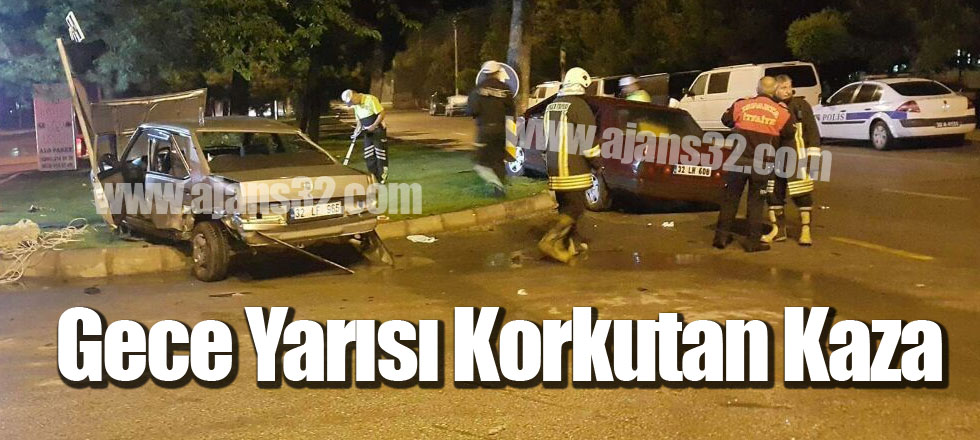 Gece Yarısı Korkutan Kaza