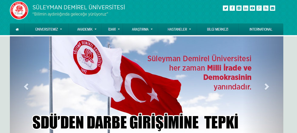 SDÜ'den Darbe Girişimine Tepki