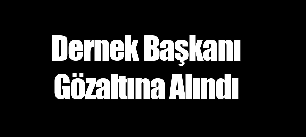 Dernek Başkanı Gözaltına Alındı
