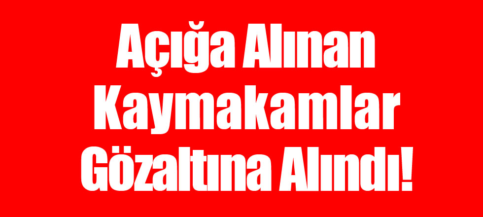 Açığa Alınan Kaymakamlar Gözaltına Alındı!