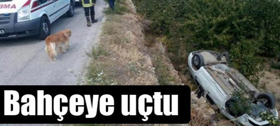 Otomobil Bahçeye Uçtu