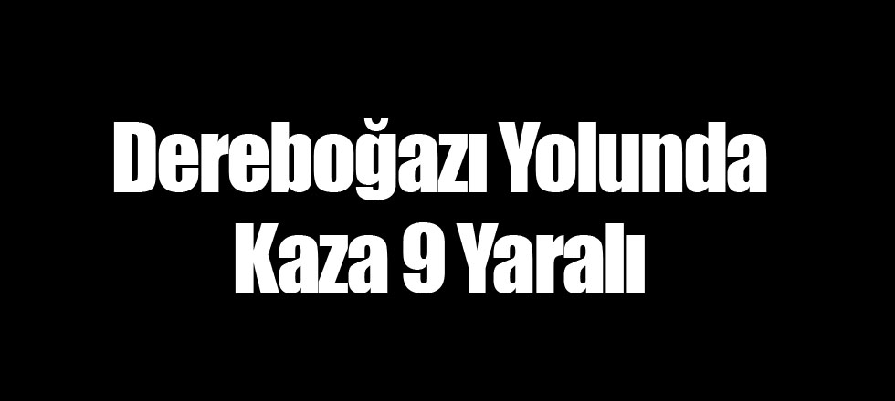 Dereboğazı Yolunda Kaza 9 Yaralı