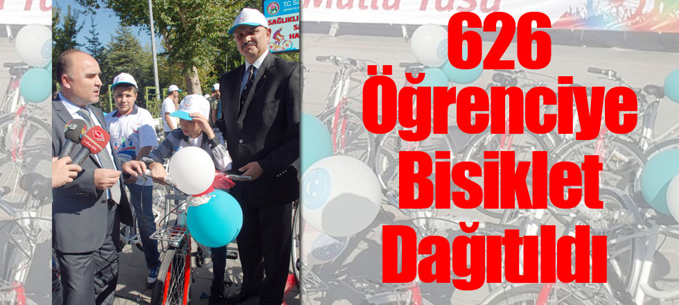 626 Öğrenciye Bisiklet Dağıtıldı