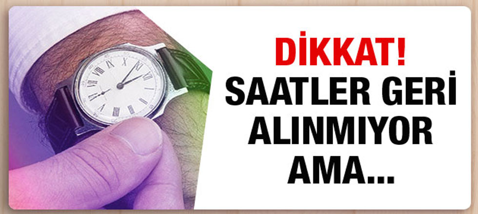 30 Ekim Pazar Gecesi İçin Uyarı!
