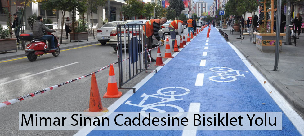 Mimar Sinan Caddesine Bisiklet Yolu