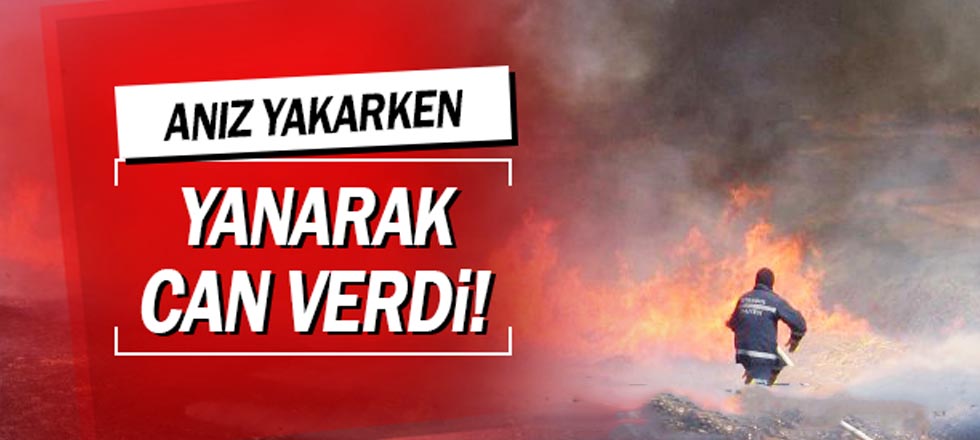 Anız Yakarken Yanarak Can Verdi