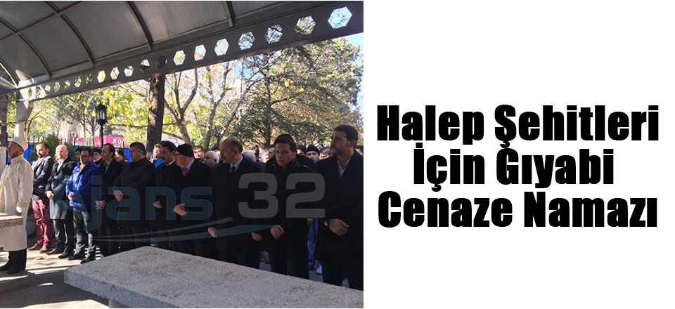 Isparta'da Halep Şehitleri İçin Gıyabi Cenaze Namazı