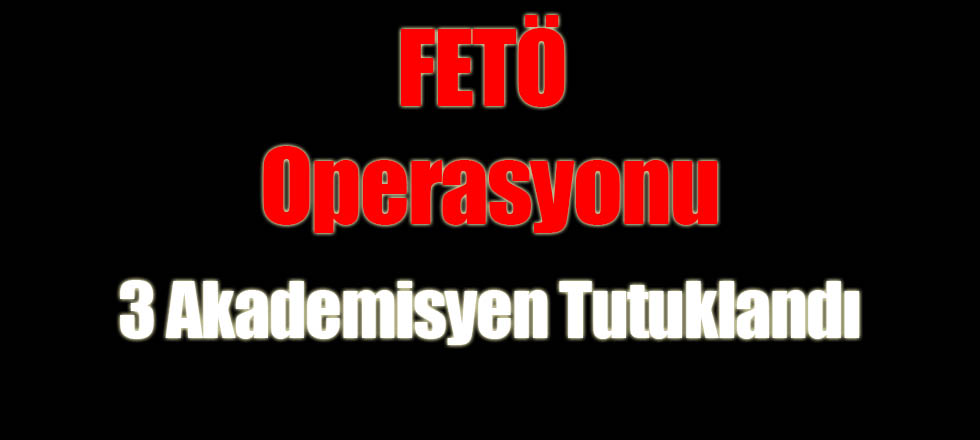 FETÖ Operasyonu 3 Akademisyen Tutuklandı