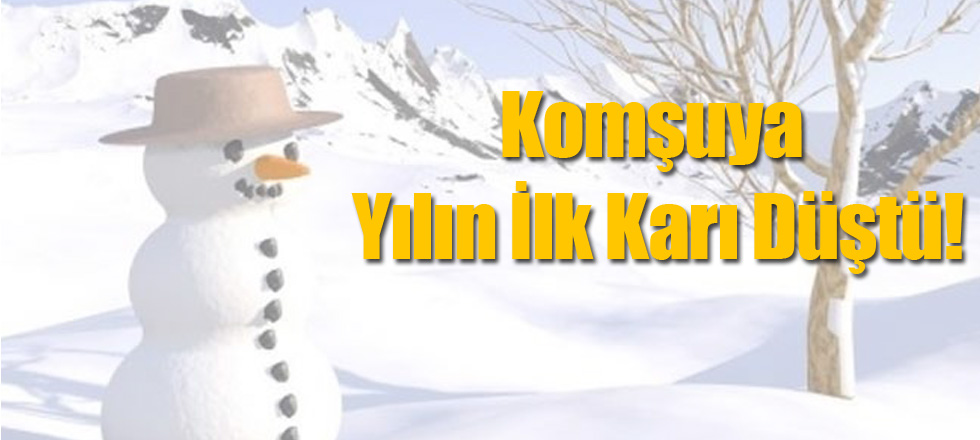 Komşuya Yılın İlk Karı Düştü