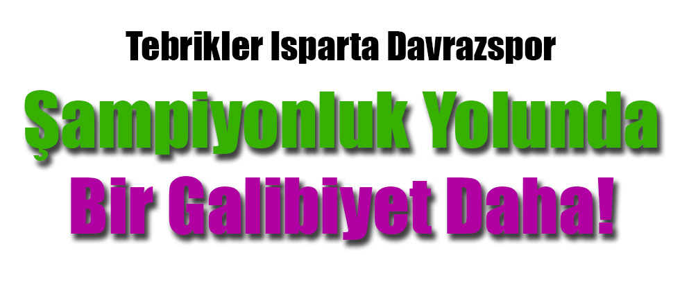 Şampiyonluk Yolunda Bir Galibiyet Daha!