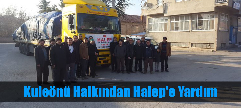 Kuleönü Halkından Halep'e Yardım