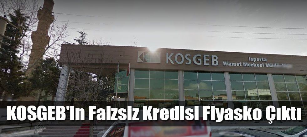 KOSGEB'in Faizsiz Kredisi Fiyasko Çıktı
