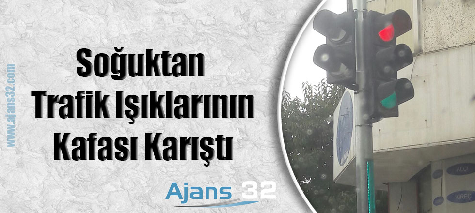 Soğuktan Trafik Işıklarının Kafası Karıştı