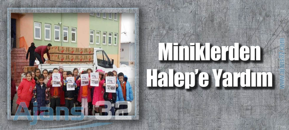 Miniklerden Halep'e Yardım