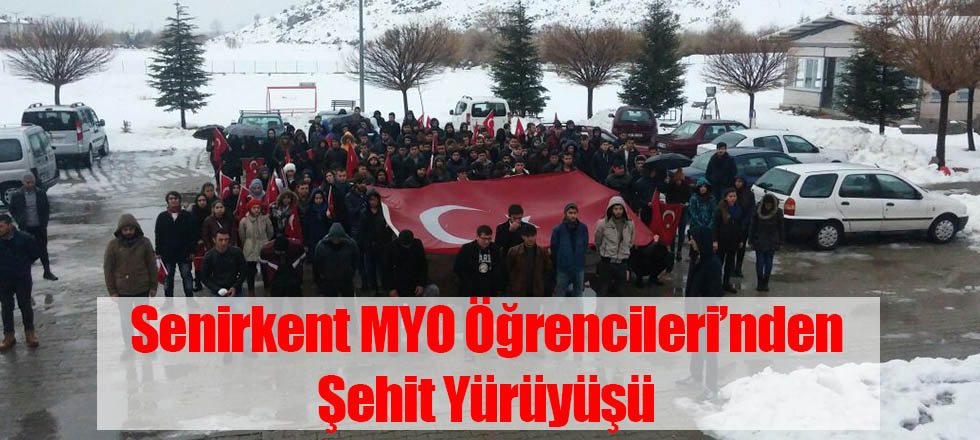 Senirkent MYO Öğrencileri'nden Şehit Yürüyüşü