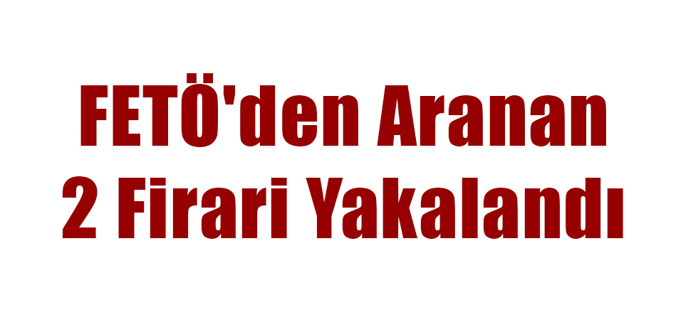 FETÖ'den Aranan 2 Firari Yakalandı