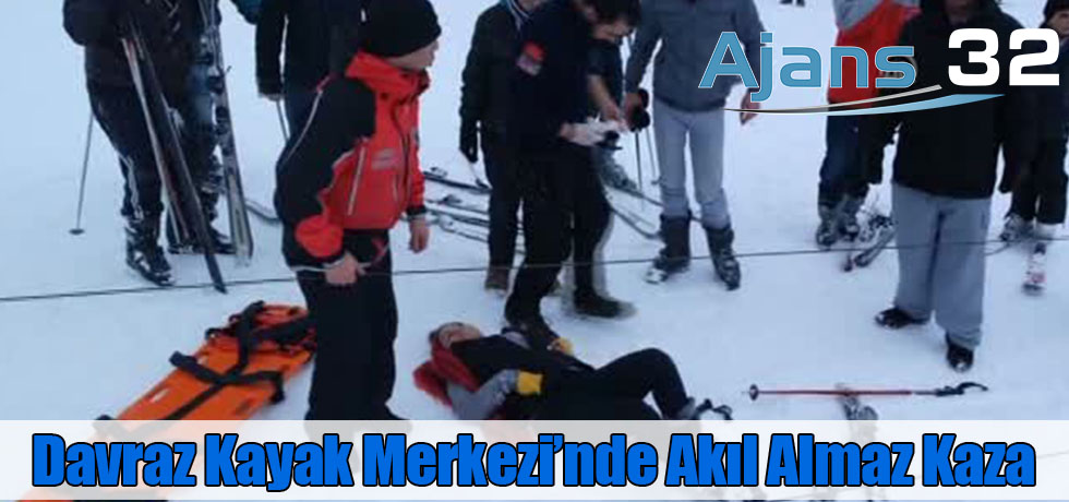Davraz Kayak Merkezi'nde Akıl Almaz Kaza