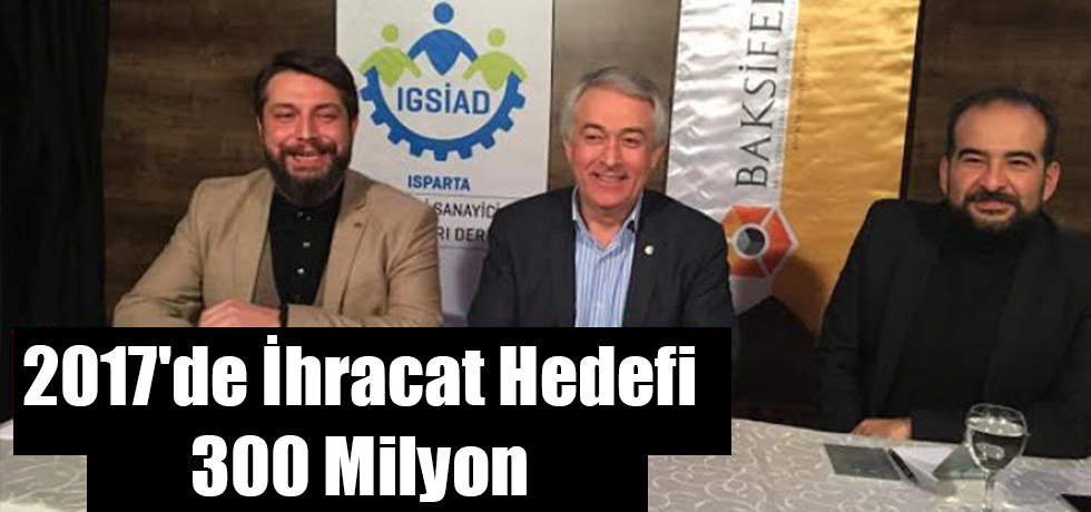2017'de İhracat Hedefi: 300 Milyon