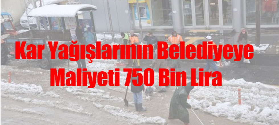 Kar Yağışlarının Belediyeye Maliyeti 750 Bin Lira