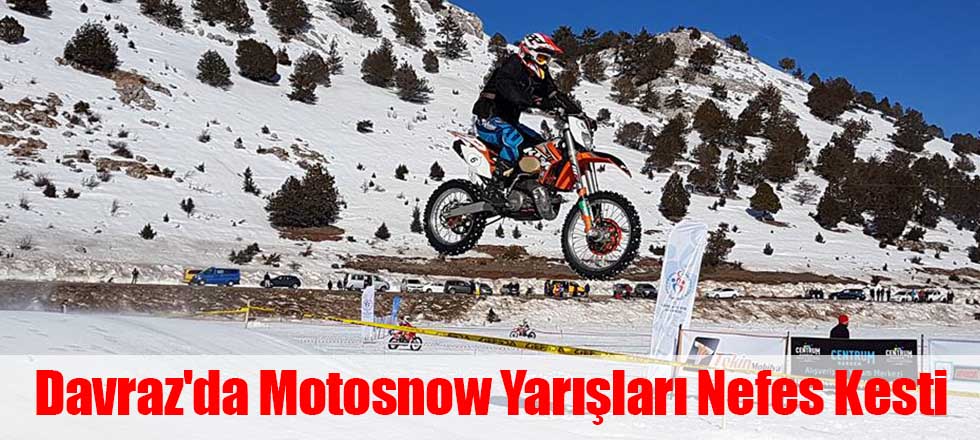 Davraz'da Motosnow Yarışları Nefes Kesti