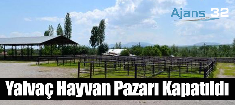 Yalvaç Hayvan Pazarı Kapatıldı