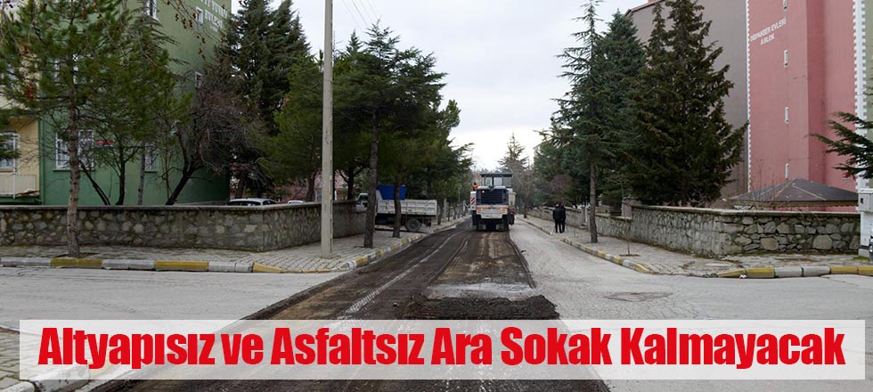 Altyapısız ve Asfaltsız Ara Sokak Kalmayacak