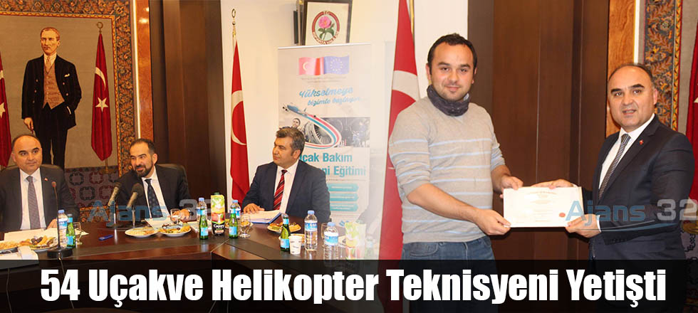 54 Uçakve Helikopter Teknisyeni Yetişti