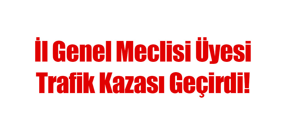 İl Genel Meclisi Üyesi Trafik Kazası Geçirdi