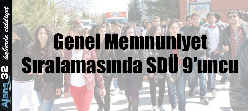 Genel Memnuniyet Sıralamasında SDÜ 9'uncu