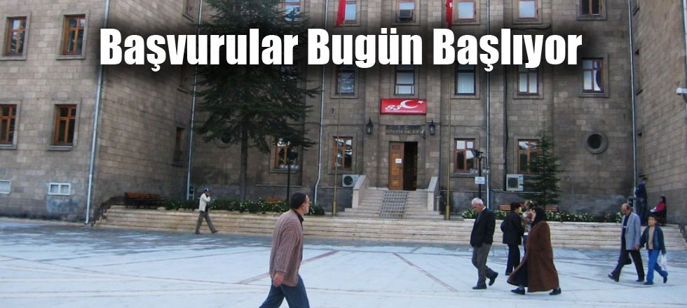 Başvurular Bugün Başlıyor