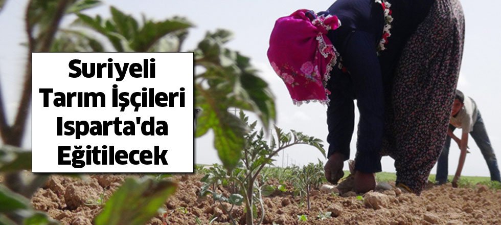 Suriyeli Tarım İşçileri Isparta'da Eğitilecek