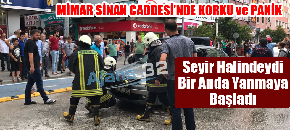 Seyir Halindeki Araç Yandı!