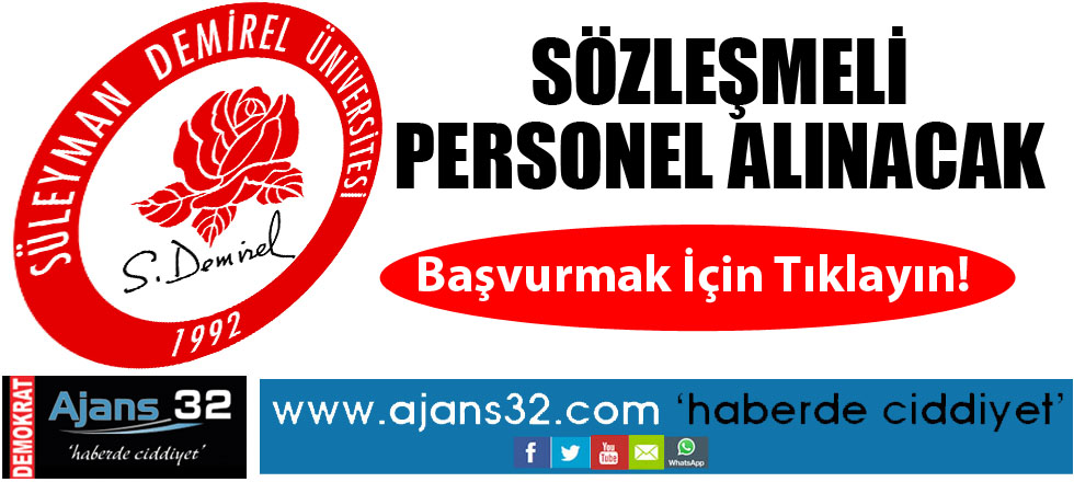 SDÜ Sözleşmeli Personel Alacak / Başvurmak İçin Tıklayın!