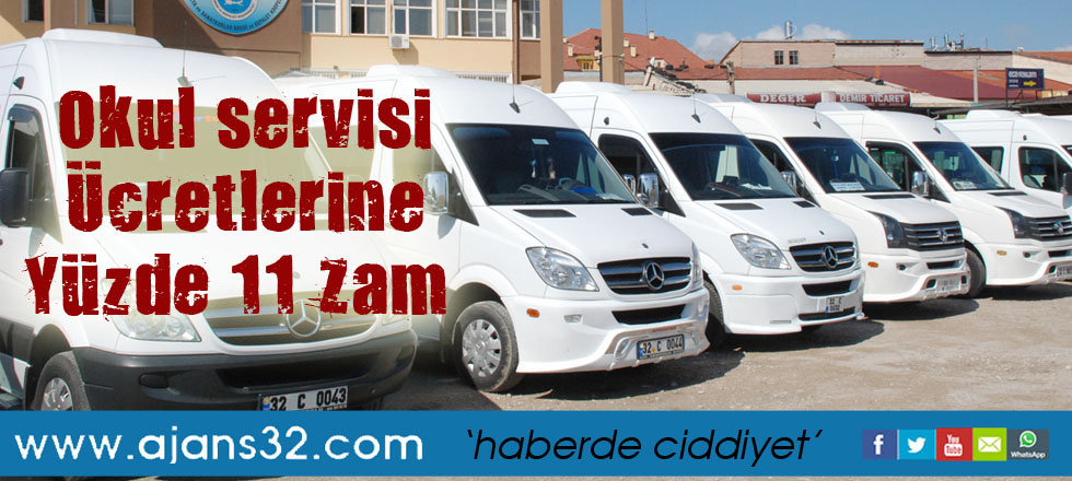 Okul servisi Ücretlerine Yüzde 11 Zam