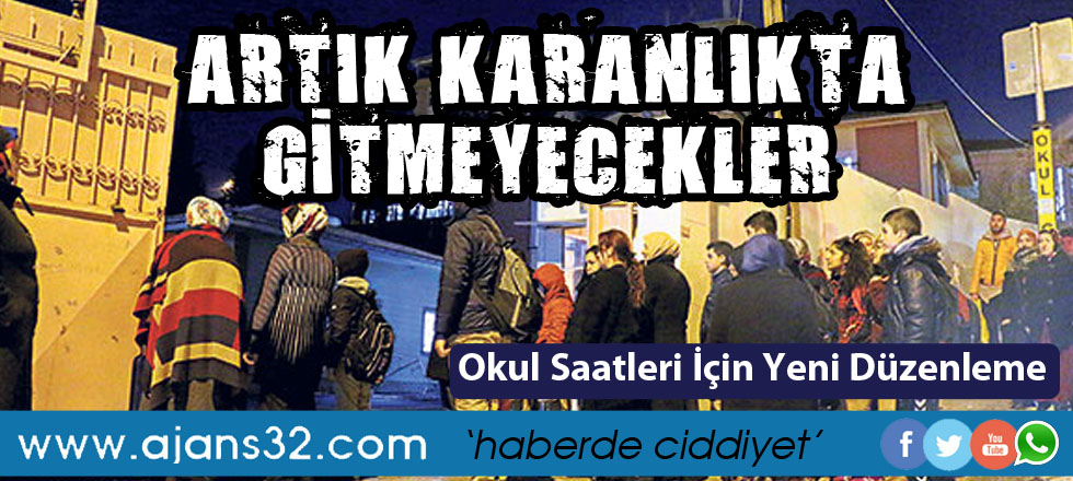 Okul Saatlerine Yeni Düzenleme