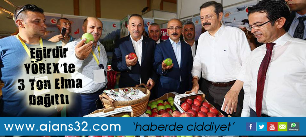 Eğirdir YÖREX’te 3 Ton Elma Dağıttı