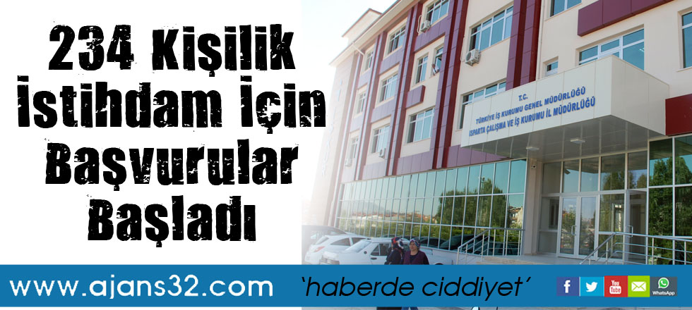 234 Kişilik İstihdam İçin Başvurular Başladı