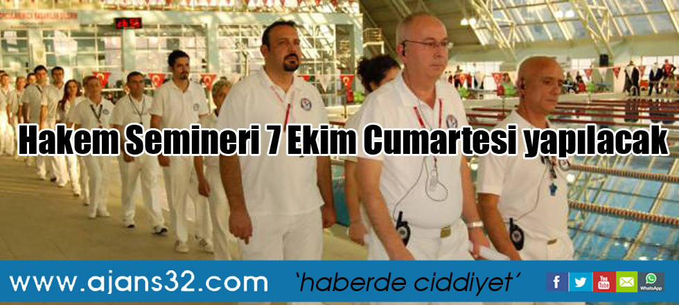 Hakem Semineri 7 Ekim Cumartesi yapılacak.