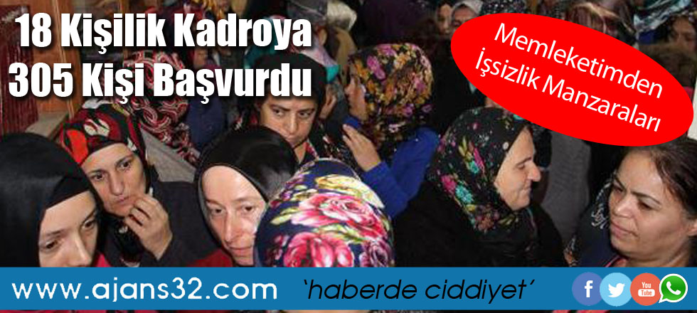 18 Kişilik Kadroya 305 Kişi Başvurdu