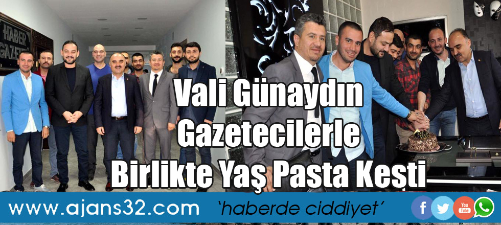 Vali Günaydın Gazetecilerle Birlikte Yaş Pasta Kesti
