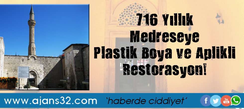 716 Yıllık Medreseye Plastik Boya ve Aplikli Restorasyon!
