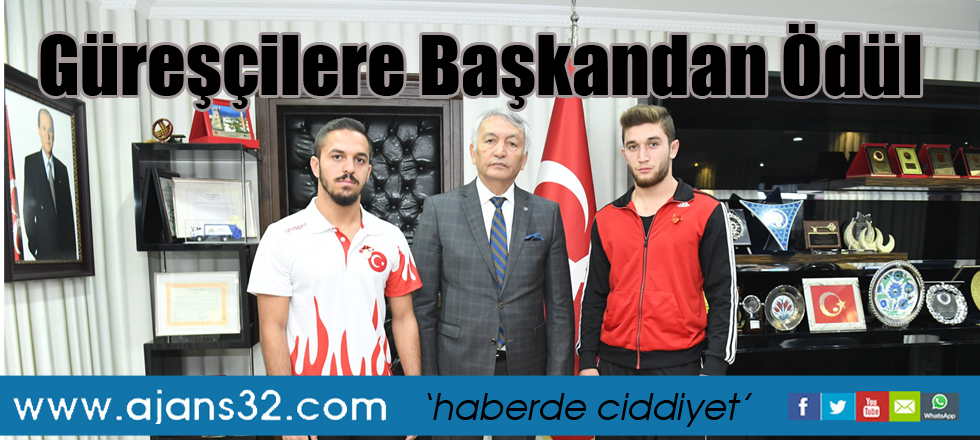 Güreşçilere Başkandan Ödül