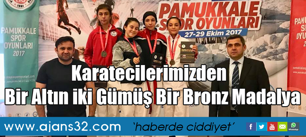 Karatecilerimizden  Bir Altın iki Gümüş Bir Bronz Madalya