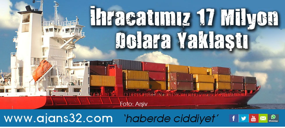 İhracatımız 17 Milyon Dolara Yaklaştı