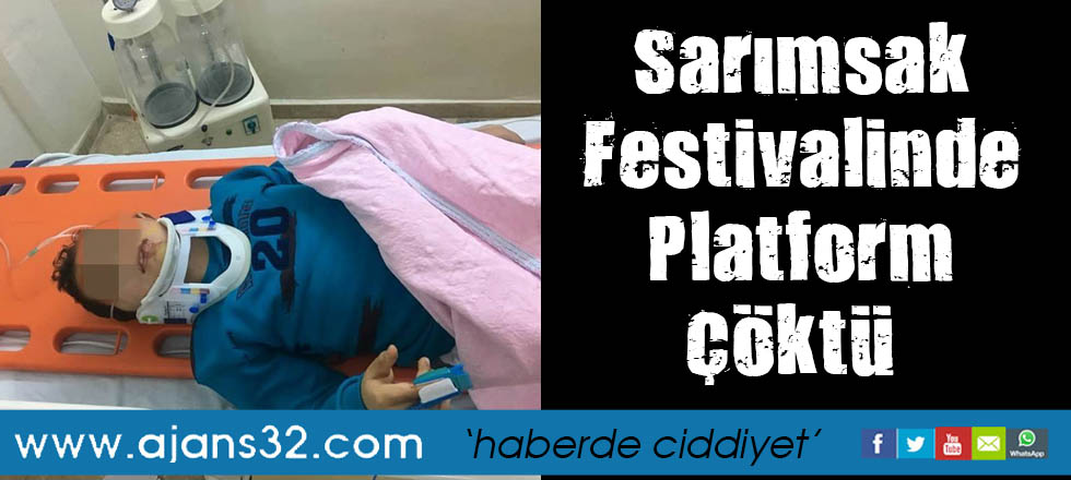 Sarımsak Festivalinde Platform Çöktü