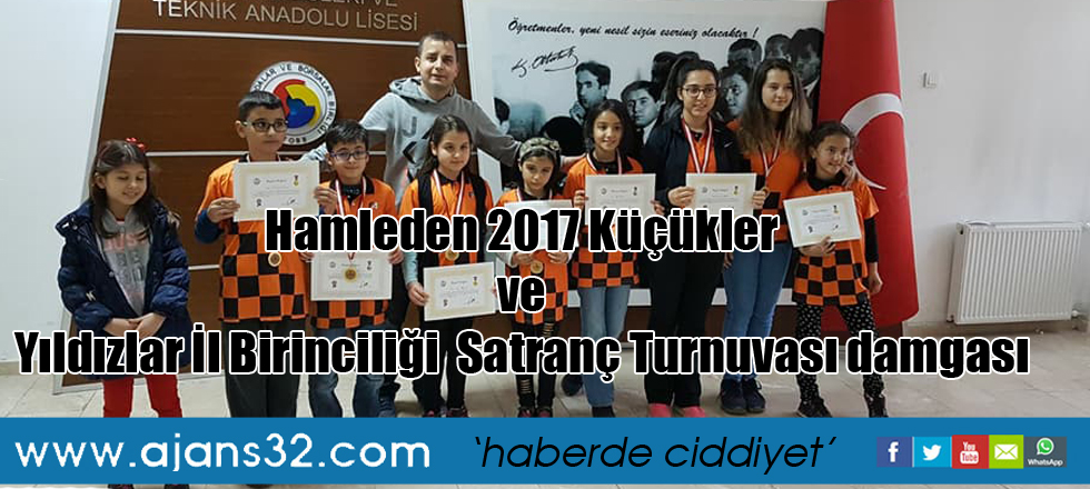 Hamleden 2017 Küçükler ve Yıldızlar İl Birinciliği  Satranç Turnuvası damgası